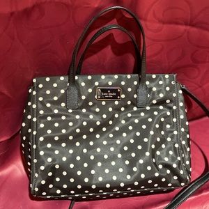 Kate Spade crossbody Bag Black/white Polka Dots